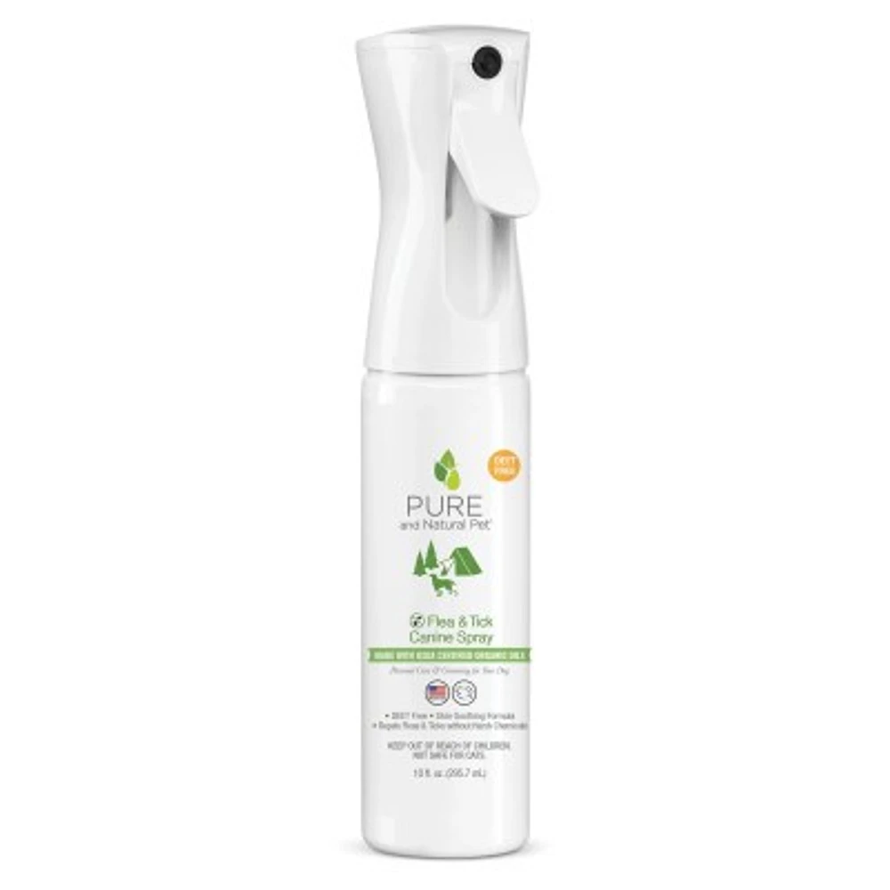 Pure and Natural Pet - Flea & Tick Spray for Dogs - Repels Fleas, Ticks, & Mosquitoes