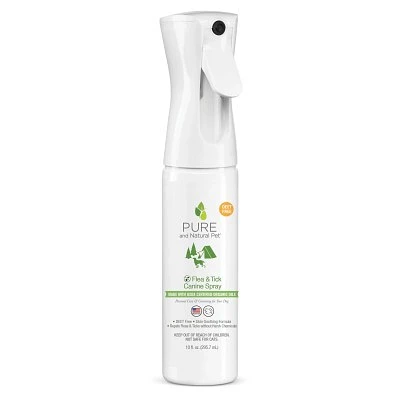 Pure and Natural Pet - Flea & Tick Spray for Dogs - Repels Fleas, Ticks, & Mosquitoes