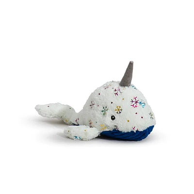 HuggleHounds - Dog Plush Toys - White Narwhal Knottie
