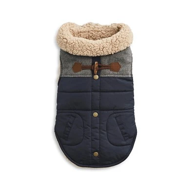 Hotel Doggy - Pet Coat - India Ink with Sherpa Lining
