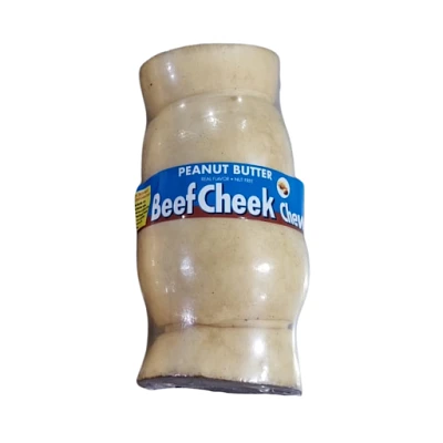 Lennox - Highly Digestible Beefhide Dog Chew - Peanut Butter Cheek Roll - Natural Source Of Collagen - Supports Dental Health