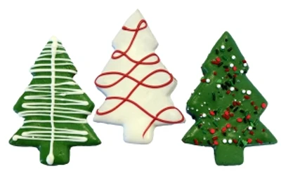 Preppy Puppy - Dog Cookie - Assorted Natural Christmas Trees