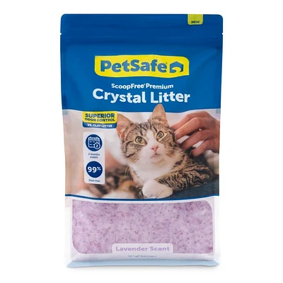 PetSafe - ScoopFree Crystal Cat Litter for Superior Odor Control & Low Tracking – Lavender Scent