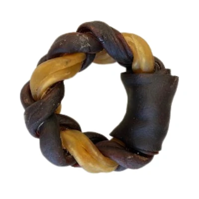 Lennox - Collagen Braid Donut Dog Chew – Natural Long Lasting Treat,  High Protein & Joint Support