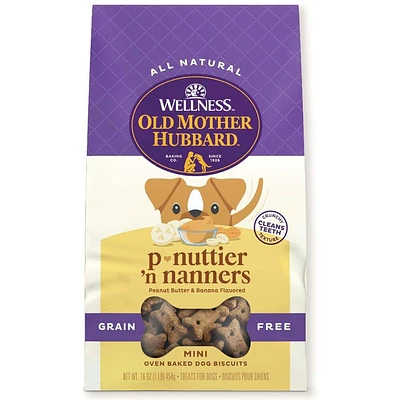Old Mother Hubbard - Crunchy Dog Treats - Natural High Protein Biscuits - P-Nuttier 'N Nanners Recipe - Mini