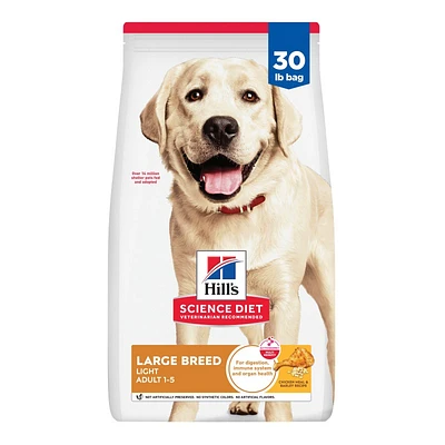 Science Diet - Light Large Breed Adult Dry Dog Food For Healthy Weight Management – Chicken Meal & Barley Recipe – Supports Lean Muscle