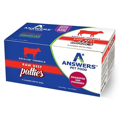 Answers - Frozen Dog Food - Detailed Beef Patties