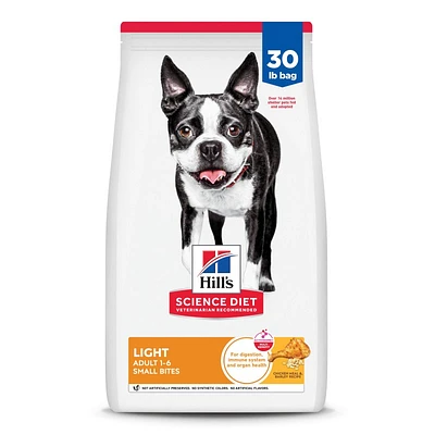 Science Diet - Light Adult Dry Dog Food Small Bites For Healthy Weight Management – Chicken Meal & Barley Recipe