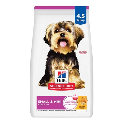 Science Diet - Small & Mini Breed Adult Dry Dog Food – Chicken & Brown Rice Recipe – Supports Digestion