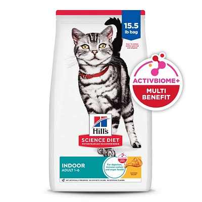 Science Diet - Adult Dry Cat Food for Indoor Cats – Chicken Recipe – Supports Healthy Digestion