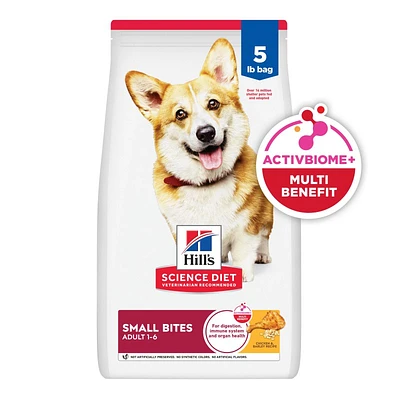 Adult Dry Dog Food Small Bites – Chicken & Barley Recipe – Supports Digestion & Immune Health