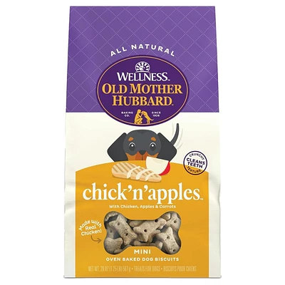 Old Mother Hubbard - Crunchy Dog Treats - Natural High Protein Biscuits - Chick'N'Apples Recipe - Mini