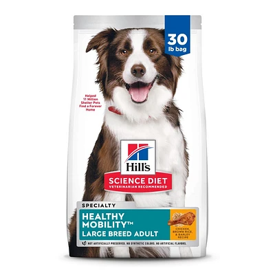 Science Diet - Large Breed Adult Dry Dog Food For Healthy Mobility – Chicken,  Brown Rice,  & Barley Recipe – Supports Joint Health