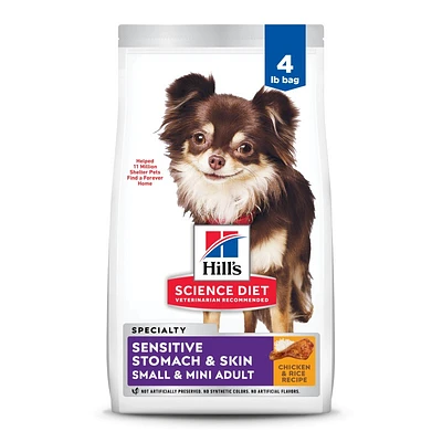 Science Diet - Small & Mini Breed Adult Dry Dog Food For Sensitive Stomach & Skin - Chicken & Rice Recipe