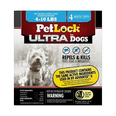 PetLock - 4M Flea & Tick Prevention - Fast Acting Monthly Protection