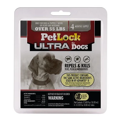 PetLock - 4M Flea & Tick Prevention - Fast Acting Monthly Protection - Extra Large Dogs 55 lbs & Up