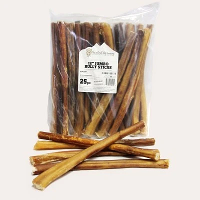 Tuesday's Natural Dog Company - Dog Chew - Jumbo Bully Stick Bag - 12 inch