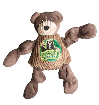 HuggleHounds - Dog Toy - College Mascot Knotties - Baylor Bear