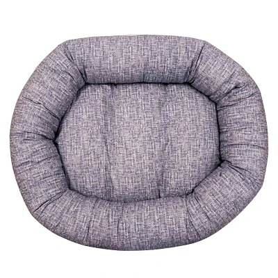 Donut Dog Bed - Blue Cotton