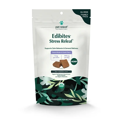 Pet Releaf - Hemp Extract Edibites - Stress Releaf Peanut Butter & Carob Family Pack