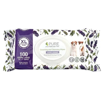 Pure and Natural Pet - Dog Wipes - Lavender & Rosemary