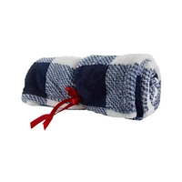 - Blanket - Navy & White Plaid