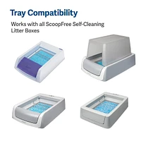 - ScoopFree Crystal Cat Litter Disposable Tray - Quick Cleanup & Odor Control - Refill