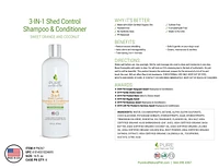 Pure and Natural Pet - Dog Shampoo - Shed Control 3 in 1