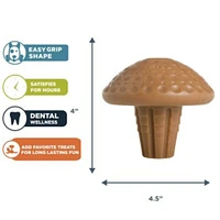 Tall Tails - Shroom Chew Dog Toy - Long Lasting & Bacon Scented with Wobble Action for Interactive Play
