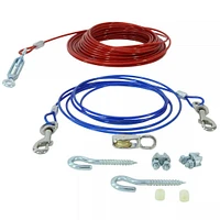 Coastal - Aerial Dog Run – Durable Hardware Overhead Tie Out – Secure & Strong