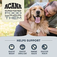 ACANA - High Protein Dry Dog Food - Grain Free Weight Management Support - Light & Fit Recipe - 25 lbs Bag