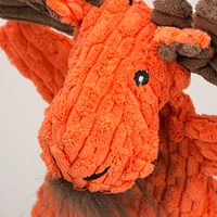 HuggleHounds - Plush Dog Toy - HuggleFlatties Moose - Stuffing Free