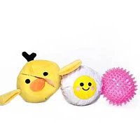 Patchwork - Prickles Plush Dog Toy - Soft & Interactive with Hidden Rubber Ball