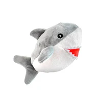Patchwork - Prickles Plush Dog Toy - Soft & Interactive with Hidden Rubber Ball - Great White Shark with Fish
