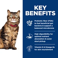 Science Diet - Adult Dry Cat Food For Sensitive Stomach & Skin – Chicken & Rice Recipe – Supports Digestion