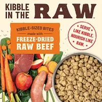Primal - Kibble in the Raw Dog Food - Premium Freeze Dried Raw Nutrition with Whole Ingredients - Beef Recipe