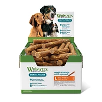 WHIMZEES - Dog Dental Treats - Veggie Sausage Natural Grain Free Dental Chews - Large Breed