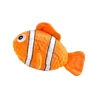 Patchwork - Prickles Plush Dog Toy - Soft & Interactive with Hidden Rubber Ball - Great White Shark with Fish