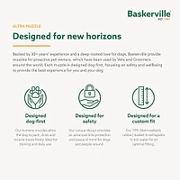 Baskerville - Ultra Basket Dog Muzzle – Humane,  Breathable & Secure Fit – Black