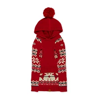 Hotel Doggy - Dog Sweater - Hooded Fairisle Christmas Sweater with Pom Pom