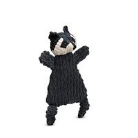 HuggleHounds - Plush Dog Toy - HuggleFlatties Raccoon - Stuffing Free