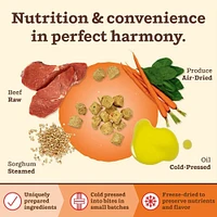 Primal - Kibble in the Raw Dog Food - Premium Freeze Dried Raw Nutrition with Whole Ingredients - Beef Recipe