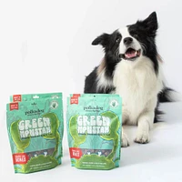 Polkadog - Green Monstah Bones Treats for Dogs & Cats - High Protein & Vitamin Rich - Green Crab & Kelp Recipe