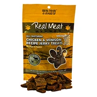 Real Meat - All Natural Dog Jerky Treat - High Protein & Air Dried Rich Flavor - Chicken & Venison Recipe
