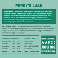- Gently Cooked Dog Food - High Protein,  Human Grade & Grain Free - Porky's Luau Recipe