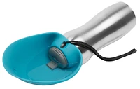 Messy Mutts - Pet Water Bottle - Stainless Steel & Insulated with Blue Flip Bowl