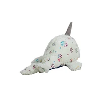 HuggleHounds - Dog Plush Toys - White Narwhal Knottie