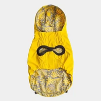 GF Pet - Reversible Dog Raincoat - Waterproof,  Reflective & Adjustable Fit - Yellow Leaves