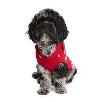 Hotel Doggy - Dog Sweater - Hooded Fairisle Christmas Sweater with Pom Pom