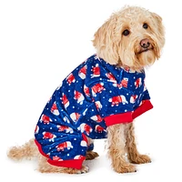 Hotel Doggy - Dog Pajamas - Navy Bears Cozy Plush Onesie